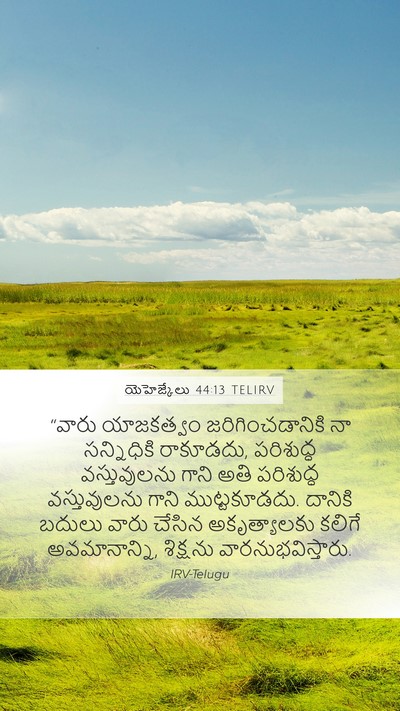యెహెజ్కేలు 44:13 TELIRV Mobile Phone Wallpaper - “వారు యాజకత్వం - Mobile Bible Verse Wallpaper