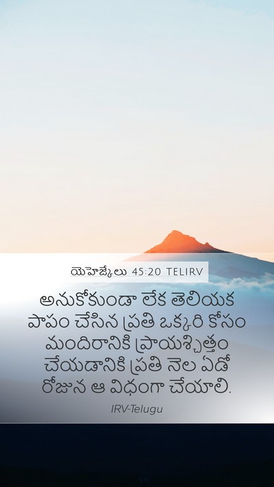యెహెజ్కేలు 45:20 TELIRV Mobile Phone Wallpaper - అనుకోకుండా లేక - Mobile Bible Verse Wallpaper