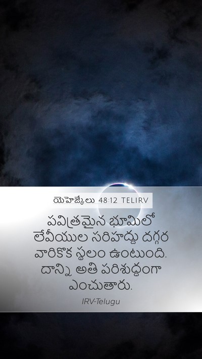 యెహెజ్కేలు 48:12 TELIRV Mobile Phone Wallpaper - పవిత్రమైన భూమిలో - Mobile Bible Verse Wallpaper