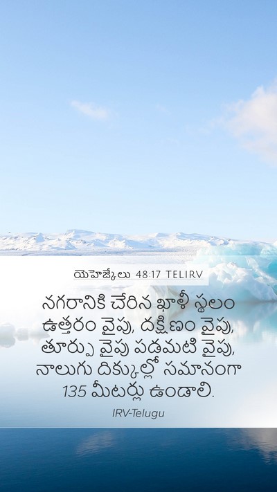 యెహెజ్కేలు 48:17 TELIRV Mobile Phone Wallpaper - నగరానికి చేరిన - Mobile Bible Verse Wallpaper