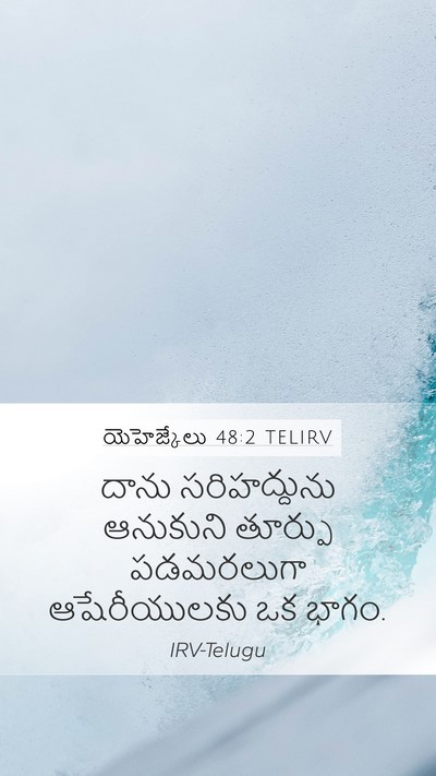 యెహెజ్కేలు 48:2 TELIRV Mobile Phone Wallpaper - దాను సరిహద్దును - Mobile Bible Verse Wallpaper