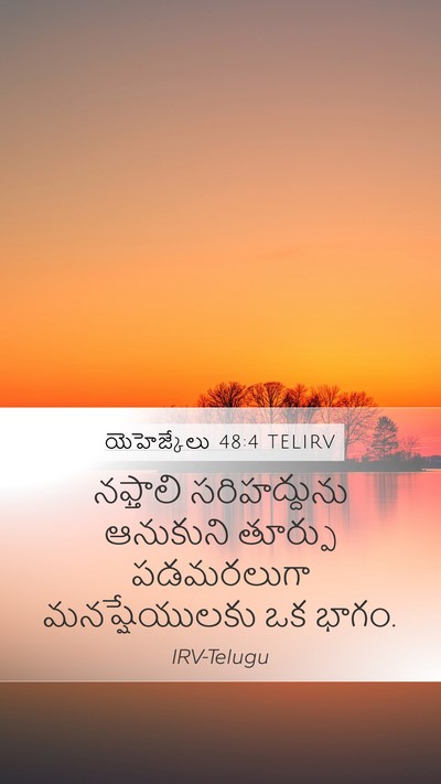 యెహెజ్కేలు 48:4 TELIRV Mobile Phone Wallpaper - నఫ్తాలి - Mobile Bible Verse Wallpaper