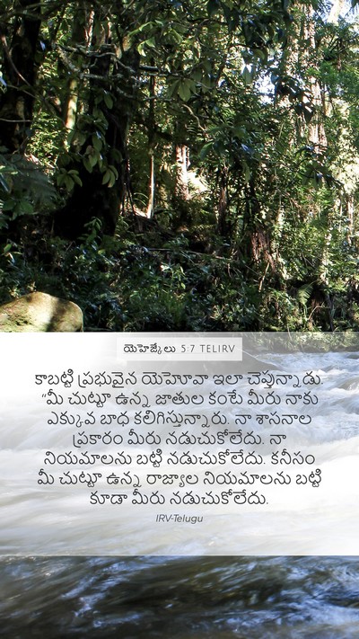 యెహెజ్కేలు 5:7 TELIRV Mobile Phone Wallpaper - కాబట్టి ప్రభువైన - Mobile Bible Verse Wallpaper
