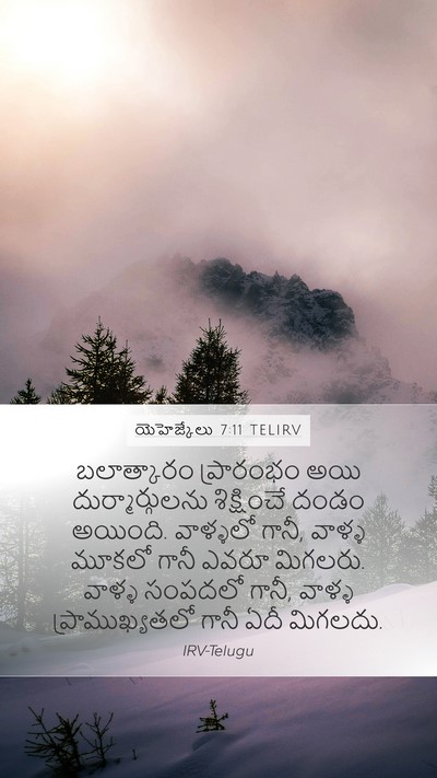 యెహెజ్కేలు 7:11 TELIRV Mobile Phone Wallpaper - బలాత్కారం - Mobile Bible Verse Wallpaper