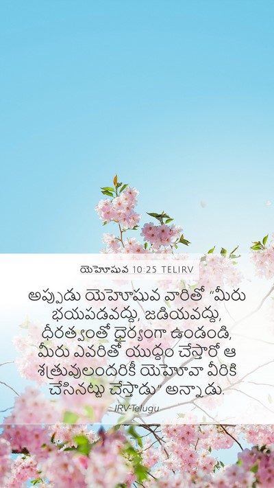 యెహోషువ 10:25 TELIRV Mobile Phone Wallpaper - అప్పుడు యెహోషువ - Mobile Bible Verse Wallpaper