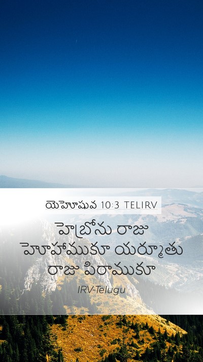 యెహోషువ 10:3 TELIRV Bible Verse Image