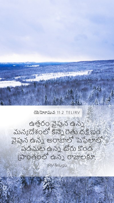 యెహోషువ 11:2 TELIRV Mobile Phone Wallpaper - ఉత్తరం వైపున ఉన్న - Mobile Bible Verse Wallpaper