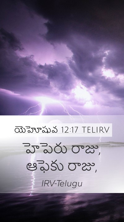 యెహోషువ 12:17 TELIRV Mobile Phone Wallpaper - హెపెరు రాజు, ఆఫెకు - Mobile Bible Verse Wallpaper