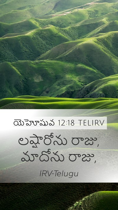 యెహోషువ 12:18 TELIRV Mobile Phone Wallpaper - లష్షారోను రాజు, - Mobile Bible Verse Wallpaper