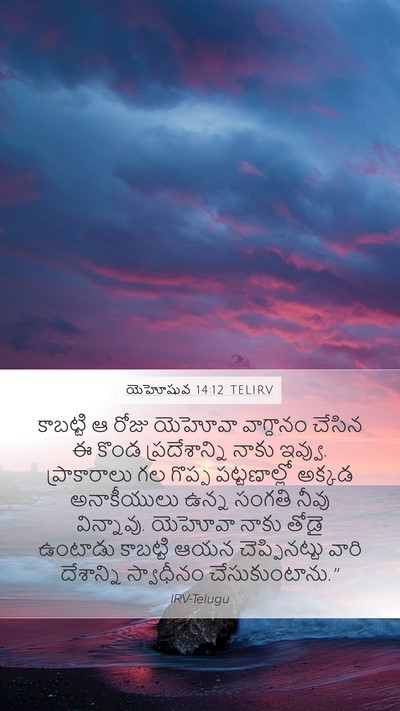 యెహోషువ 14:12 TELIRV Mobile Phone Wallpaper - కాబట్టి ఆ రోజు - Mobile Bible Verse Wallpaper