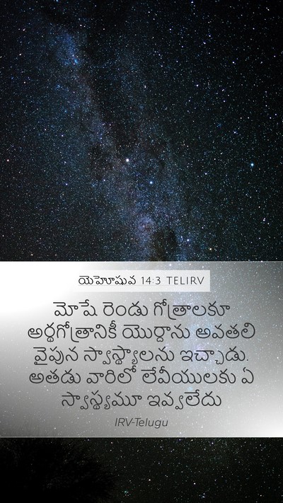యెహోషువ 14:3 TELIRV Bible Verse Image
