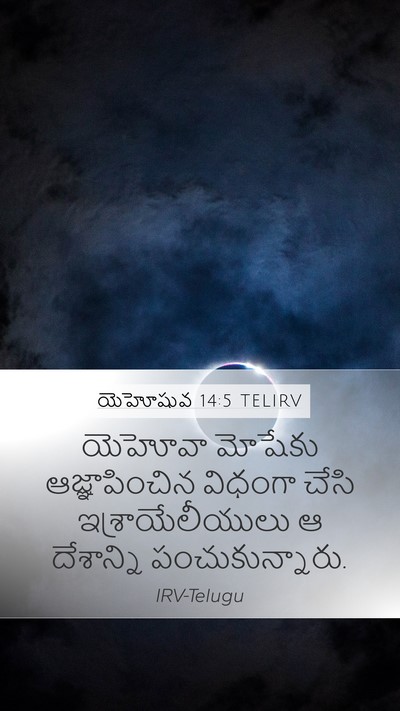 యెహోషువ 14:5 TELIRV Mobile Phone Wallpaper - యెహోవా మోషేకు - Mobile Bible Verse Wallpaper