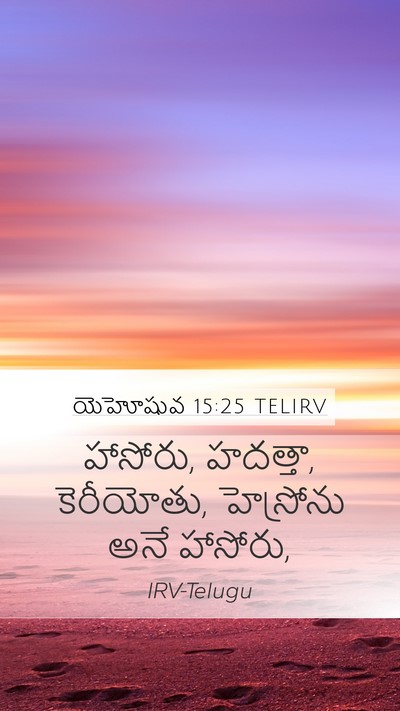 యెహోషువ 15:25 TELIRV Mobile Phone Wallpaper - హాసోరు, హదత్తా, - Mobile Bible Verse Wallpaper