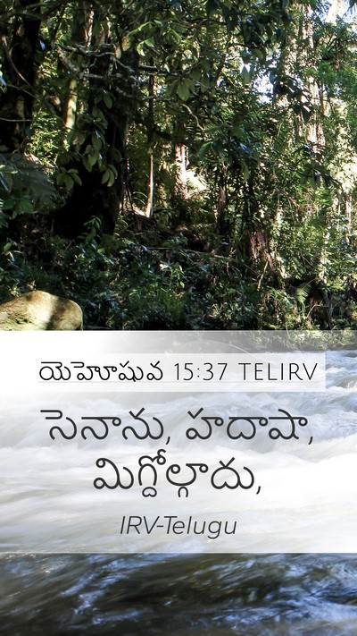 యెహోషువ 15:37 TELIRV Mobile Phone Wallpaper - సెనాను, హదాషా, - Mobile Bible Verse Wallpaper