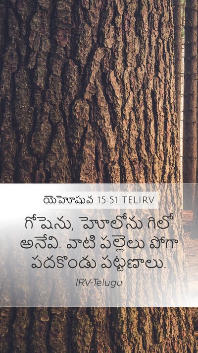 యెహోషువ 15:51 TELIRV Bible Verse Image