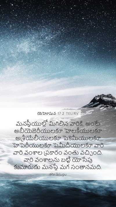 యెహోషువ 17:2 TELIRV Bible Verse Image