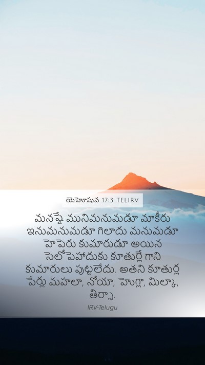 యెహోషువ 17:3 TELIRV Bible Verse Image