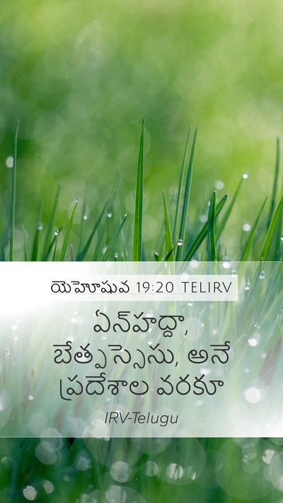 యెహోషువ 19:20 TELIRV Mobile Phone Wallpaper - ఏన్‌హద్దా, - Mobile Bible Verse Wallpaper