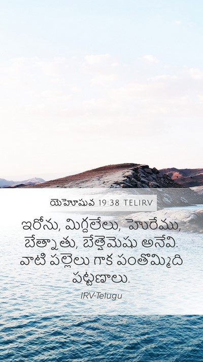యెహోషువ 19:38 TELIRV Bible Verse Image
