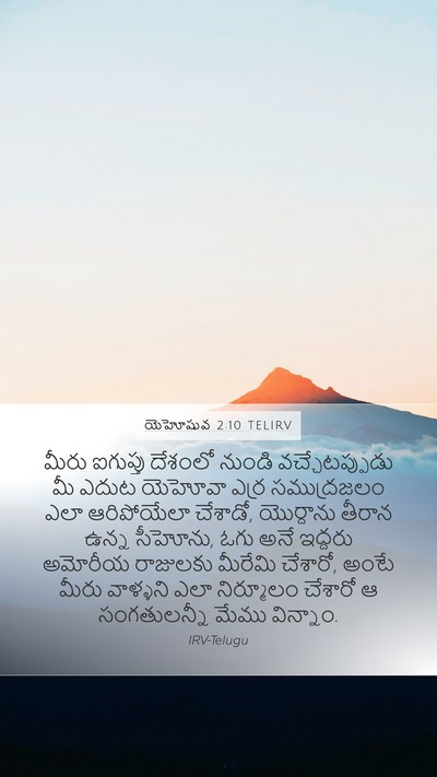 యెహోషువ 2:10 TELIRV Mobile Phone Wallpaper - మీరు ఐగుప్తు - Mobile Bible Verse Wallpaper