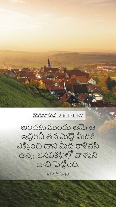 యెహోషువ 2:6 TELIRV Mobile Phone Wallpaper - అంతకుముందు ఆమె ఆ - Mobile Bible Verse Wallpaper
