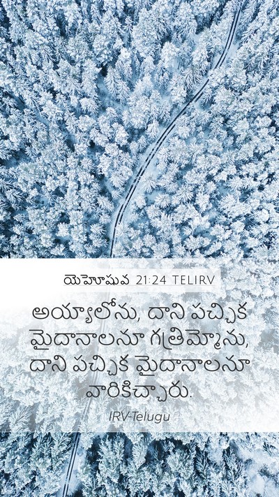 యెహోషువ 21:24 TELIRV Mobile Phone Wallpaper - అయ్యాలోను, దాని - Mobile Bible Verse Wallpaper