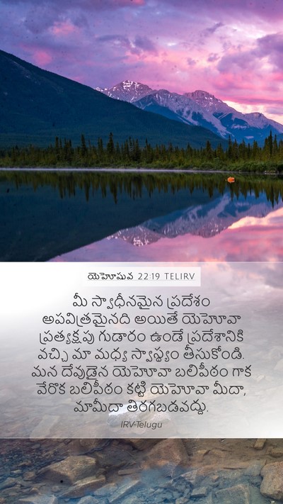యెహోషువ 22:19 TELIRV Mobile Phone Wallpaper - మీ స్వాధీనమైన - Mobile Bible Verse Wallpaper