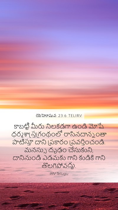 యెహోషువ 23:6 TELIRV Bible Verse Image