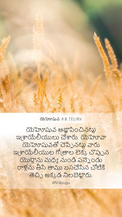 యెహోషువ 4:8 TELIRV Bible Verse Image