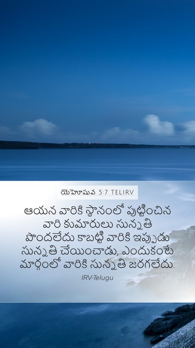 యెహోషువ 5:7 TELIRV Mobile Phone Wallpaper - ఆయన వారికి - Mobile Bible Verse Wallpaper