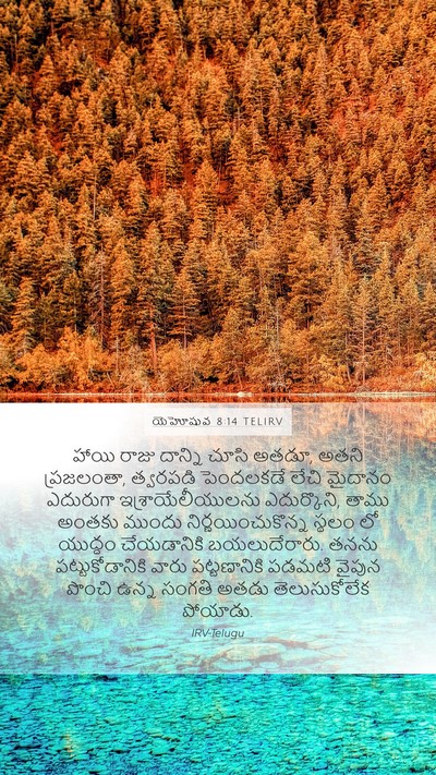 యెహోషువ 8:14 TELIRV Mobile Phone Wallpaper - హాయి రాజు దాన్ని - Mobile Bible Verse Wallpaper
