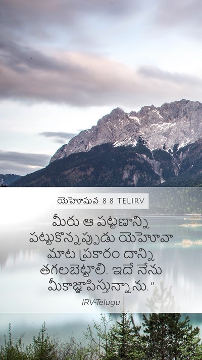 యెహోషువ 8:8 TELIRV Mobile Phone Wallpaper - మీరు ఆ పట్టణాన్ని - Mobile Bible Verse Wallpaper