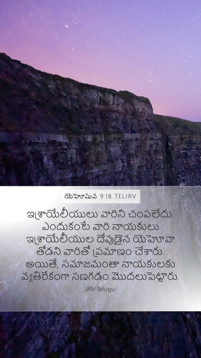 యెహోషువ 9:18 TELIRV Bible Verse Image