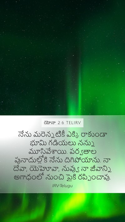 యోనా 2:6 TELIRV Bible Verse Image