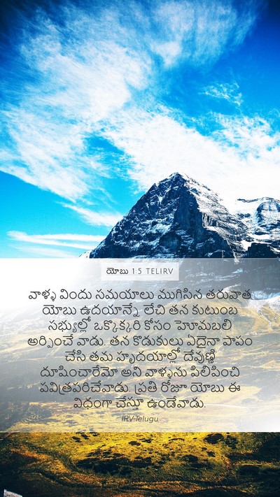యోబు 1:5 TELIRV Bible Verse Image