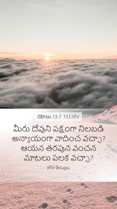 యోబు 13:7 TELIRV Bible Verse Image