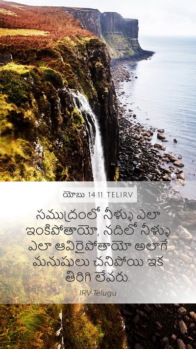 యోబు 14:11 TELIRV Mobile Phone Wallpaper - సముద్రంలో నీళ్ళు - Mobile Bible Verse Wallpaper