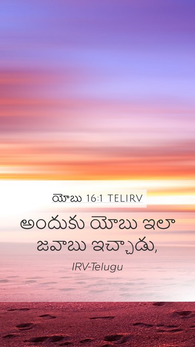 యోబు 16:1 TELIRV Mobile Phone Wallpaper - అందుకు యోబు ఇలా - Mobile Bible Verse Wallpaper