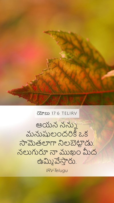 యోబు 17:6 TELIRV Bible Verse Image