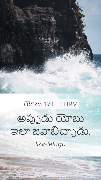 యోబు 19:1 TELIRV Mobile Phone Wallpaper - అప్పుడు యోబు ఇలా - Mobile Bible Verse Wallpaper