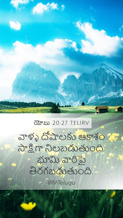 యోబు 20:27 TELIRV Bible Verse Image