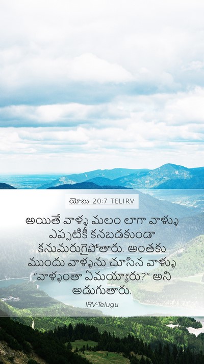 యోబు 20:7 TELIRV Bible Verse Image