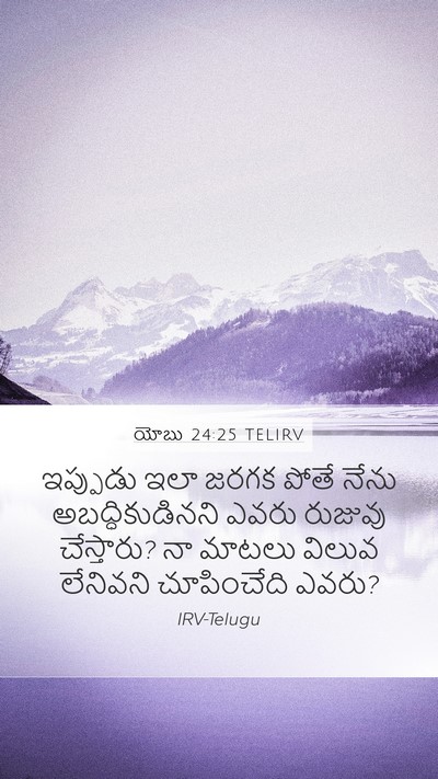 యోబు 24:25 TELIRV Bible Verse Image
