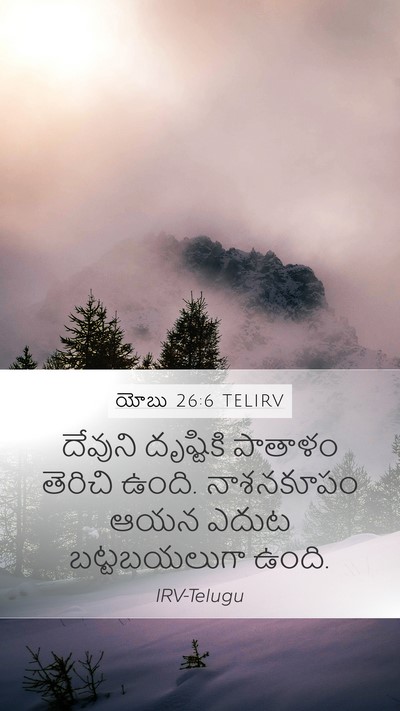 యోబు 26:6 TELIRV Bible Verse Image