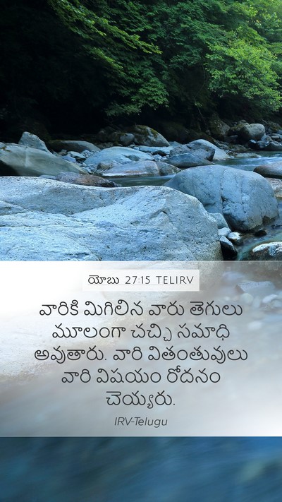 యోబు 27:15 TELIRV Bible Verse Image