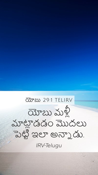 యోబు 29:1 TELIRV Bible Verse Image