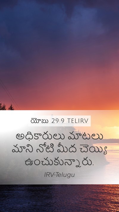 యోబు 29:9 TELIRV Bible Verse Image