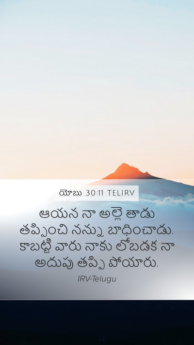 యోబు 30:11 TELIRV Mobile Phone Wallpaper - ఆయన నా అల్లె తాడు - Mobile Bible Verse Wallpaper