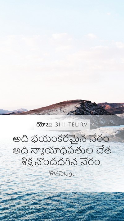 యోబు 31:11 TELIRV Mobile Phone Wallpaper - అది భయంకరమైన నేరం. - Mobile Bible Verse Wallpaper