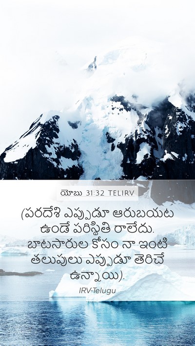 యోబు 31:32 TELIRV Bible Verse Image